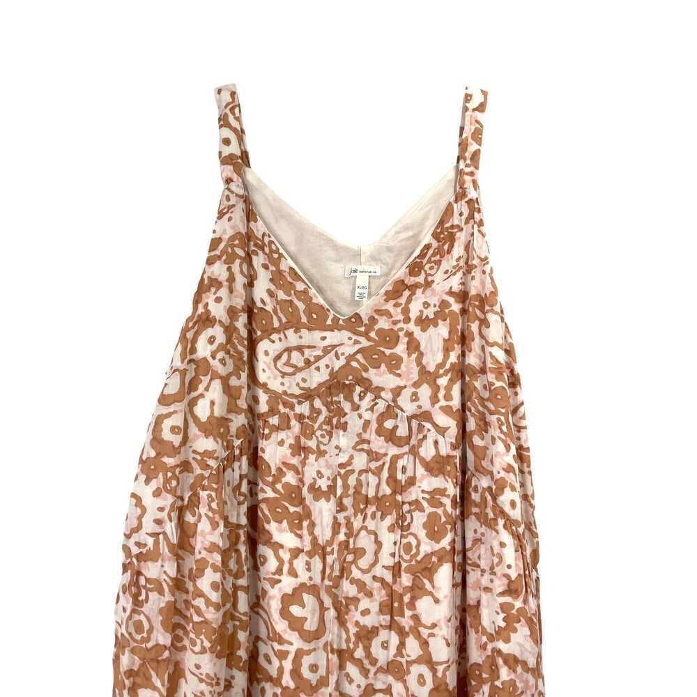 Joie Limited Edition Tiered Maxi Dress Brushed Clay Print‎ Sz XL lagenlook boho - Picture 3 of 7